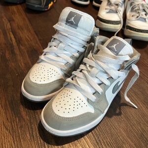 Jordan Kids' Sneakers in Gray and White